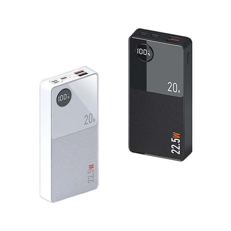 22.5W Fast Charging Power Bank 20000mAh Portable Digital Display External Battery With USB C Charger PD20W For iPhone Xiaomi