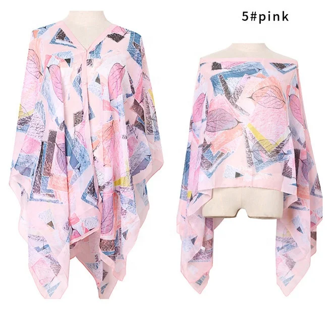 2023 New Arrival women beach cover up dress chiffon batik hawaii indonesia pareo sarong