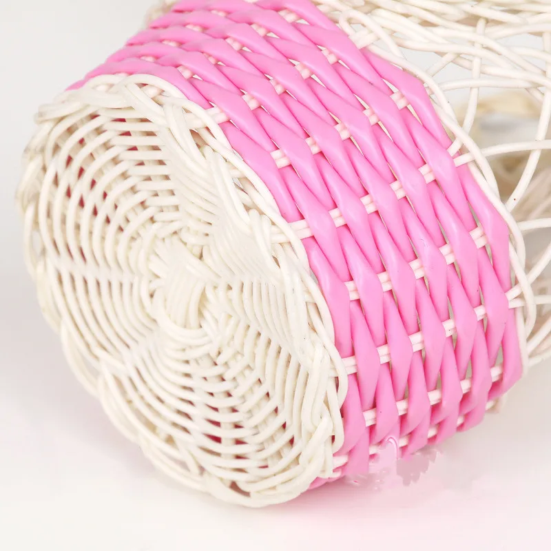 New Design Decorative Mini Round Plastic Rattan Woven Handmade Gift Candy Basket For Wedding