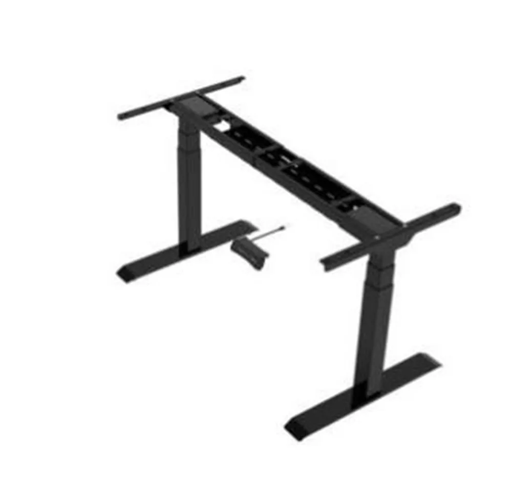 Electric Height Adjustable Table Frame Standing Desk Sit To Stand With Dual Motor 3 Stage Up Lift