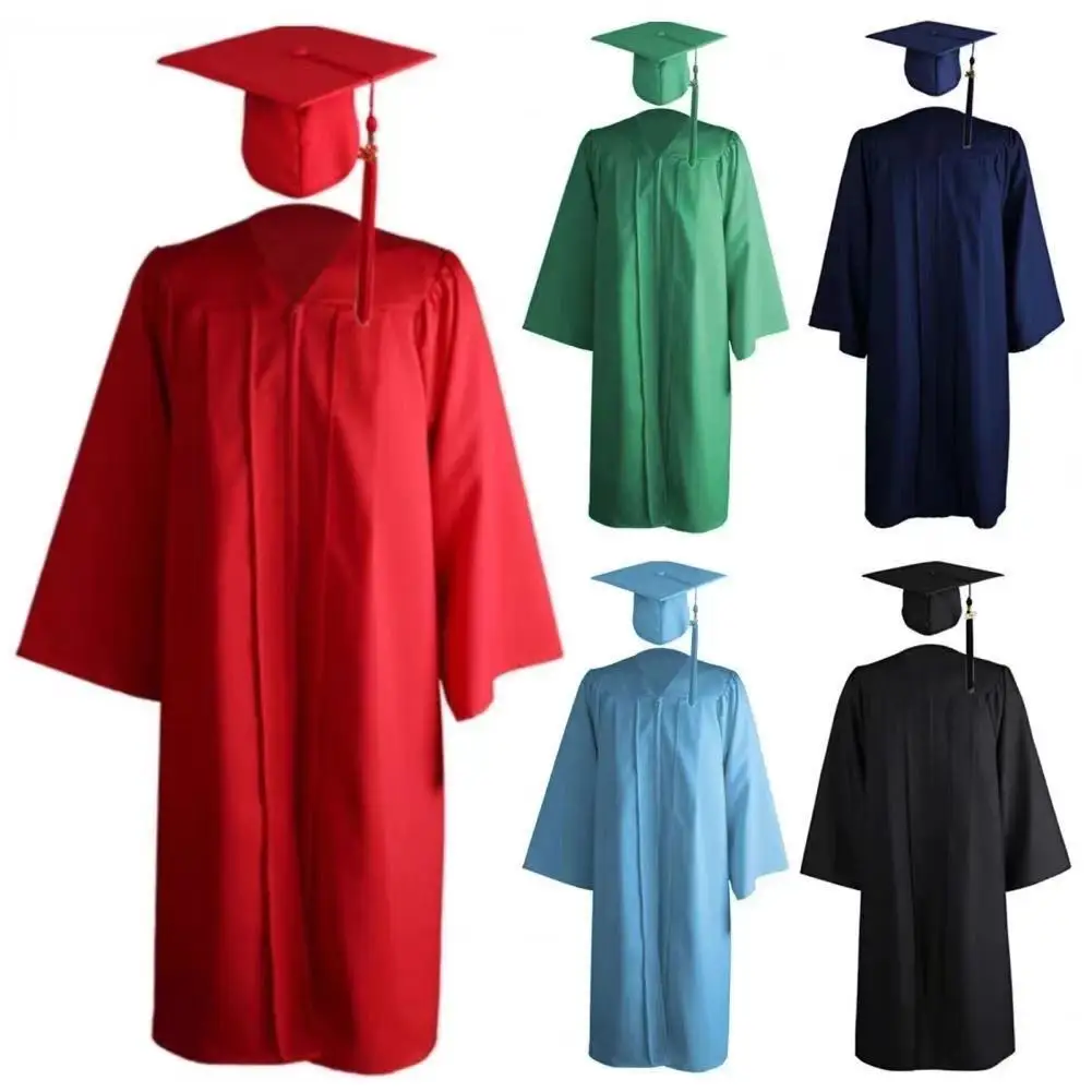 Dresses for College or University Gown Hot Sell Cheap Colorful Graduation Custom Unisex OEM Customized Uniform Adult Robe Long
