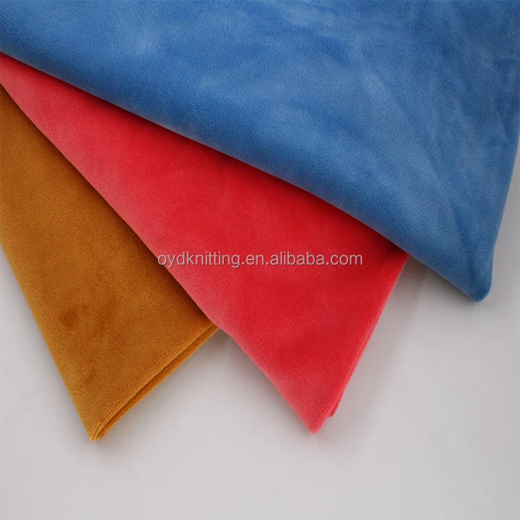 Spandex Super Soft Velvet 7% Spandex Velour Fabric For Garment