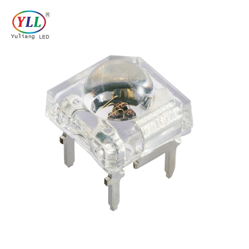Yuliang Customizable 5mm Multichip Piranha led 2chips 3chips 4chips Red Yellow Green Blue for Brake light boat light car light