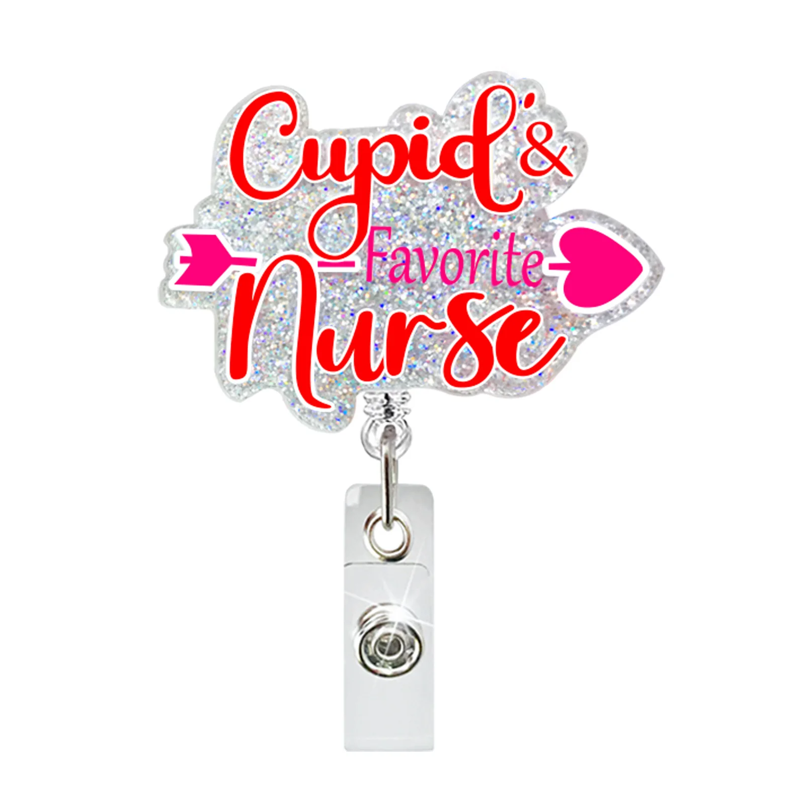 Custom Funny Nurse Name Tag Badge Reel Nurse Doctor Accessories Badge Reel Holder Retractable nurse badge reels