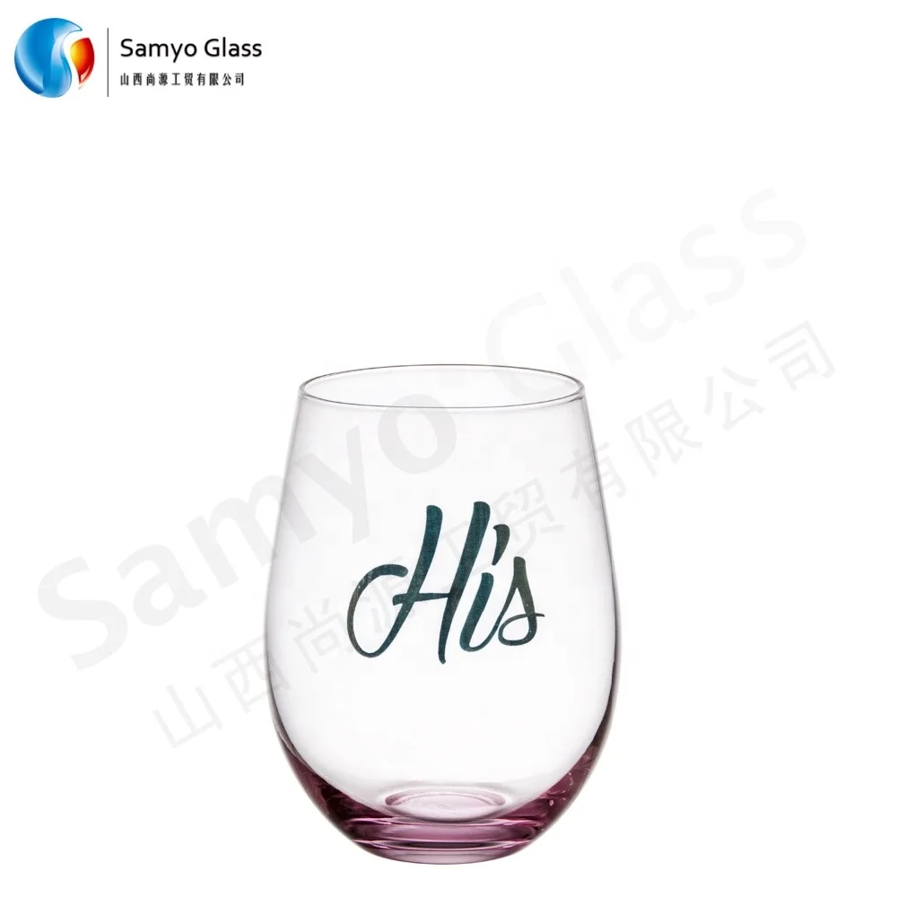 Samyos China Manufacturer Unique Products 2018 Stemless Wine Glass Tumbler Cups