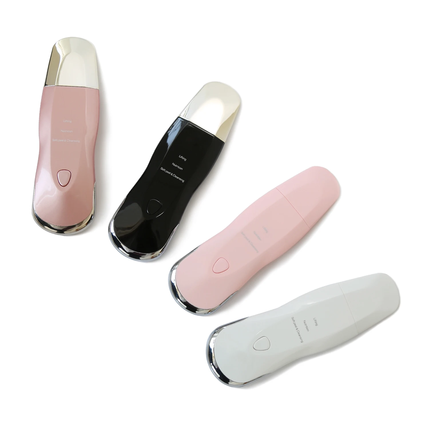 Custom OEM Facial Massager Ultrasonic Facial Scraper Skin Scrubber Acne Pore Cleaner Ultrasonic Skin Scrubber Facial Cleaner