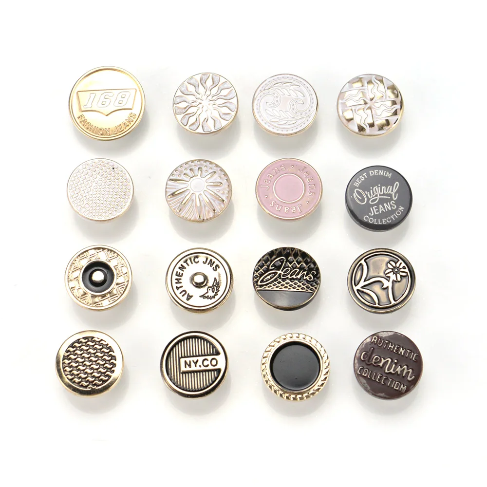 Manufacturers Directly Sale Custom Logo Brand Brass Jeans Pants Buttons And Rivets