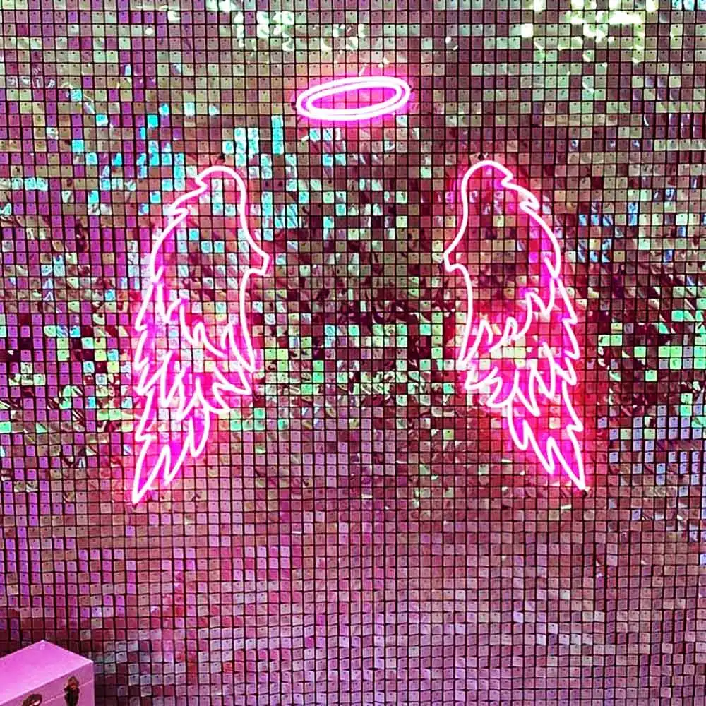 Your Design Baby Angel Wings Neon Sign Flex Led Light Letters Butterfly Angel Wings Neon Sign For Party Shop Shoot Decor