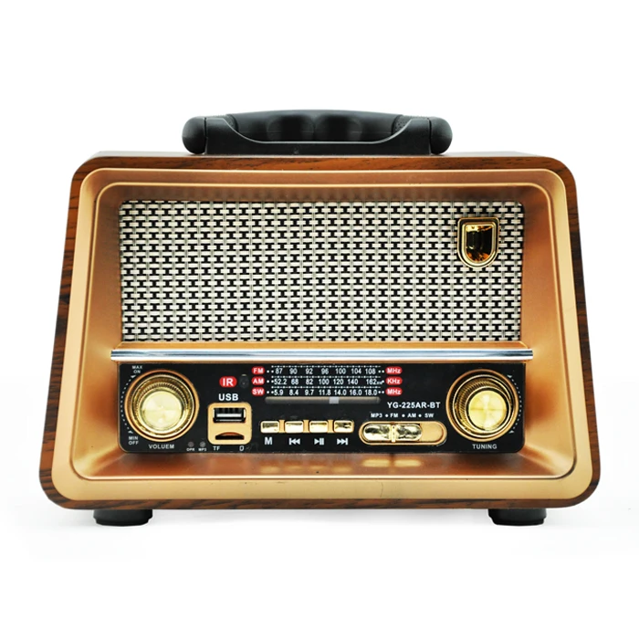 Wholesale Wooden Radio Retro Style Mp3 Usb Tf Am Sw Fm Portable Audio Player Radio