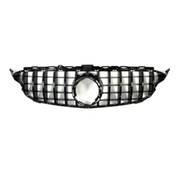 Black GTR Style Custom Car Grill Mesh Front Grill for Mercedes Benz C CLASS W205 2019