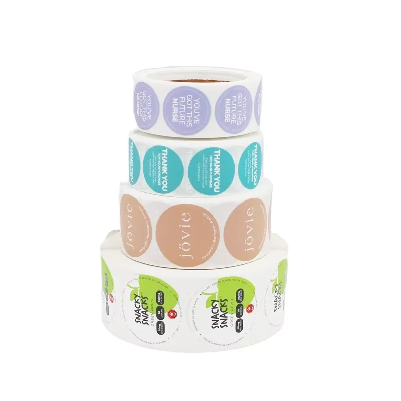 Wholesale Inkjet Vinyl Sticker Waterproof Paper Label Product Raw Material For Wine Bottles Express Foods Customized Labels