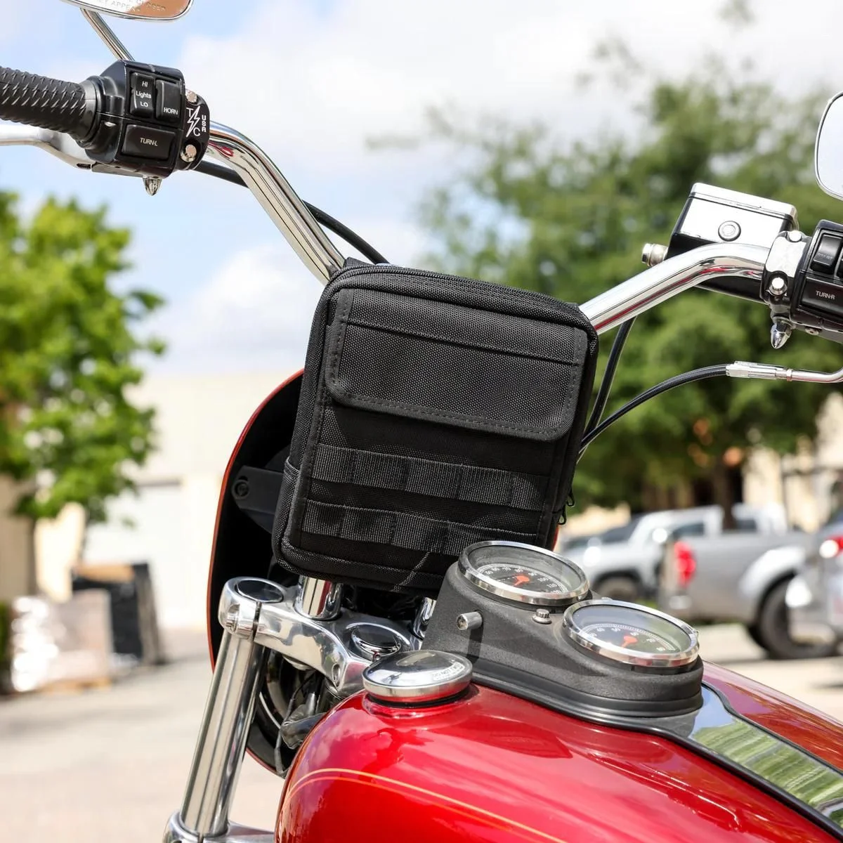 Custom Motor Cycle Handle Bar Bag