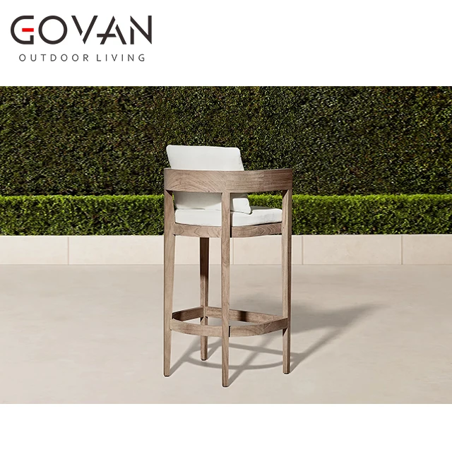 New Arrival Outdoor Furniture Garden Patio Leisure Solid Teak Wood Barstool