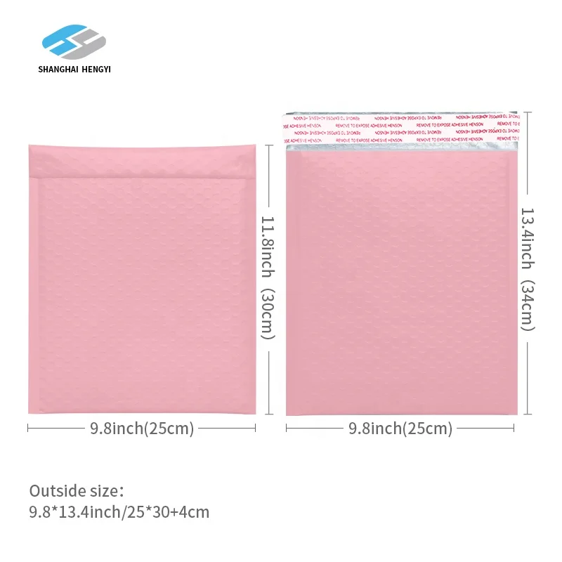 Shipping Mailing Bag Envelopes Custom Logo Oversize Letter Bubble Mailers Pink Poly Bubble Mailers