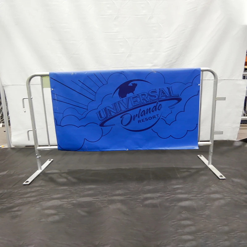 Custom Road Fence Covers Sports Event Fence Mesh Covers Barricade Covers Street Crowd Control Fabric Banner Factory Outlet
