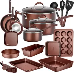 cookware sets wholesale 20 pcs iron kitchen pots and pans non stick cast iron ware cooking
