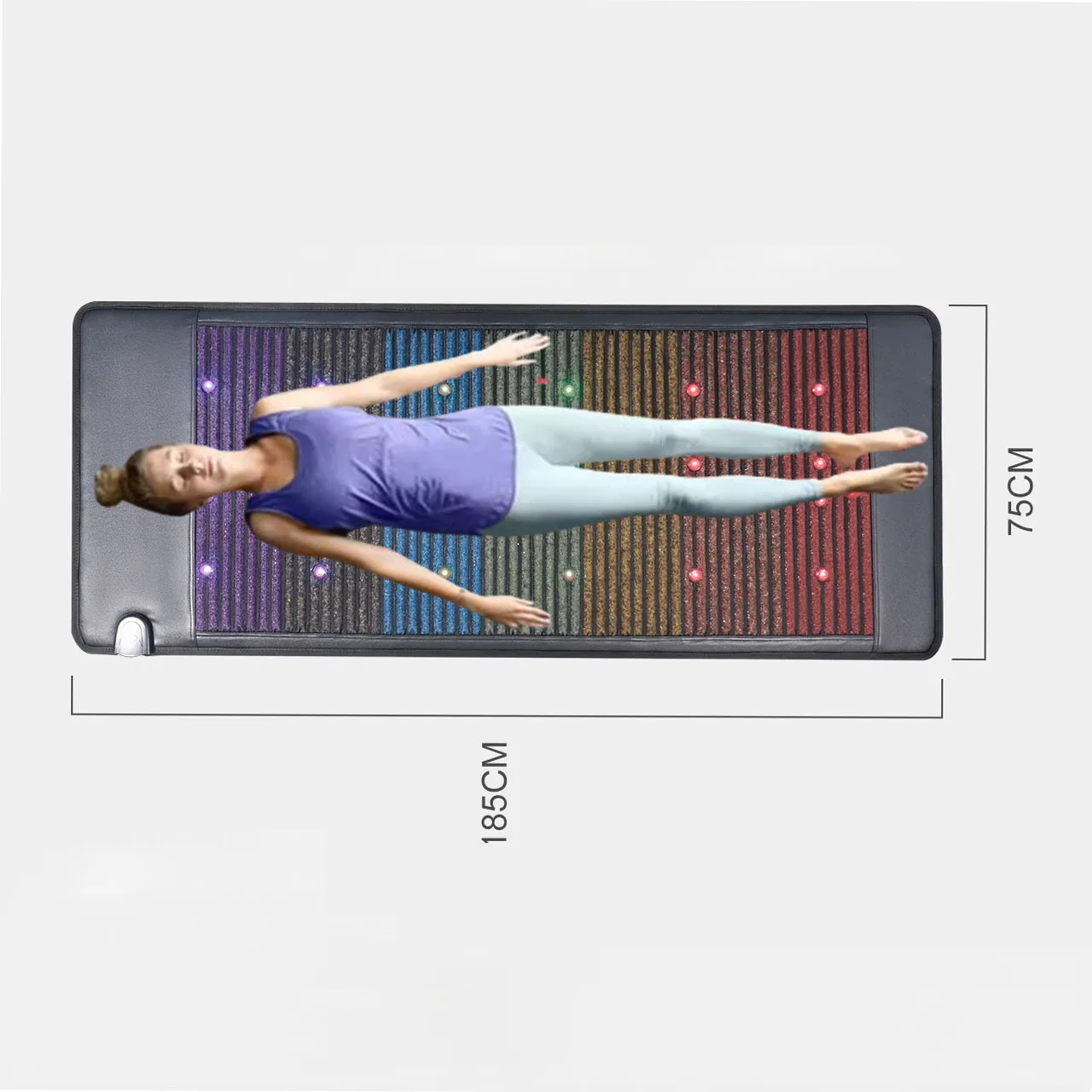 80*190CM PEMF Photon Amethyst Crystal Far Infrared PEMF Heating Mattress Bio Magnetic Photon Healing Chakra Mat