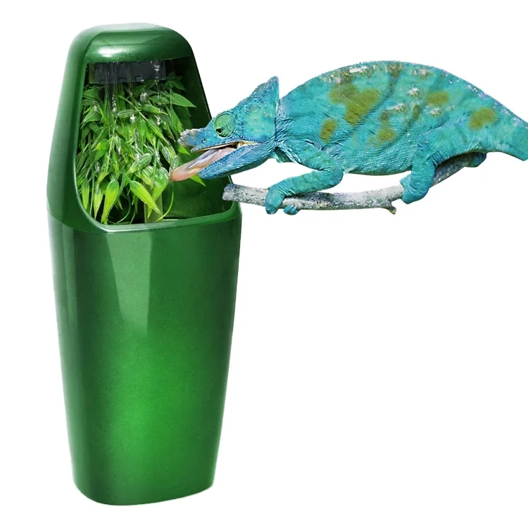 110V/220V Reptile Drinking Water Filter Fountain Green Feeding Chameleon Lizard ABS Dispenser Humidifier Reptiles Supplies