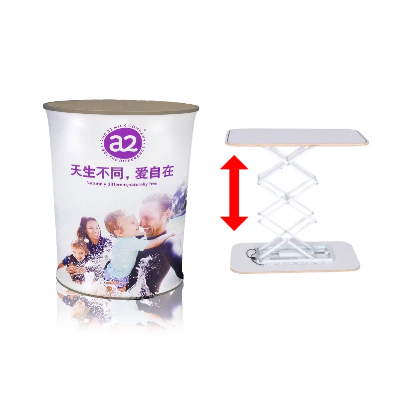 Hot Sale Portable Advertising Counter Promotion Pop Up Counter Table Stand For Trad Show Booth