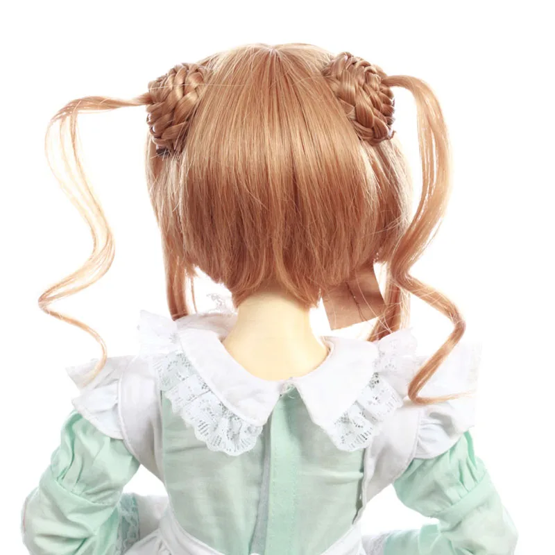 Wholesale BJD and Blythe heat resistant fiber doll wig customized high-quality handmade doll hair