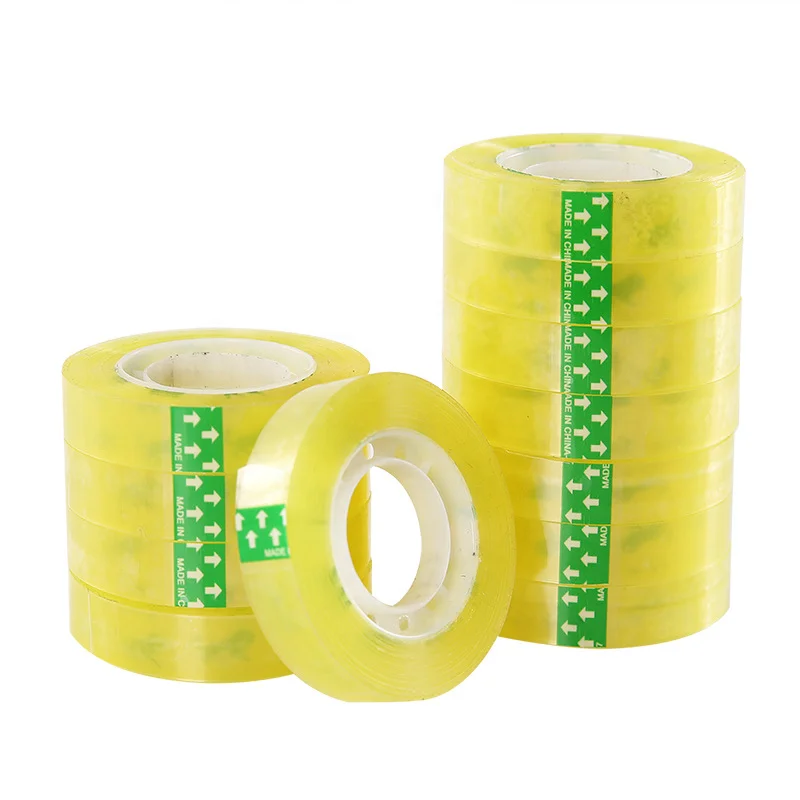 Bailida Free samples Transparent Yellow Cheap Office  stationery adhesive tape  correction tape for schools Stationery tape