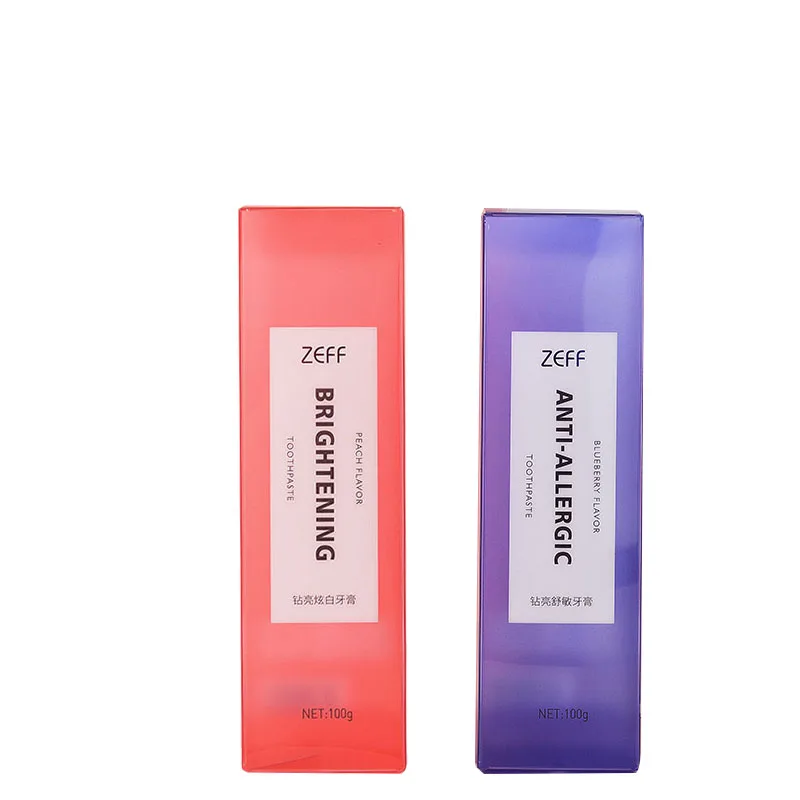 High Quality toothpaste mouthwash Clear PET PVC Plastic Folding Box with Printing