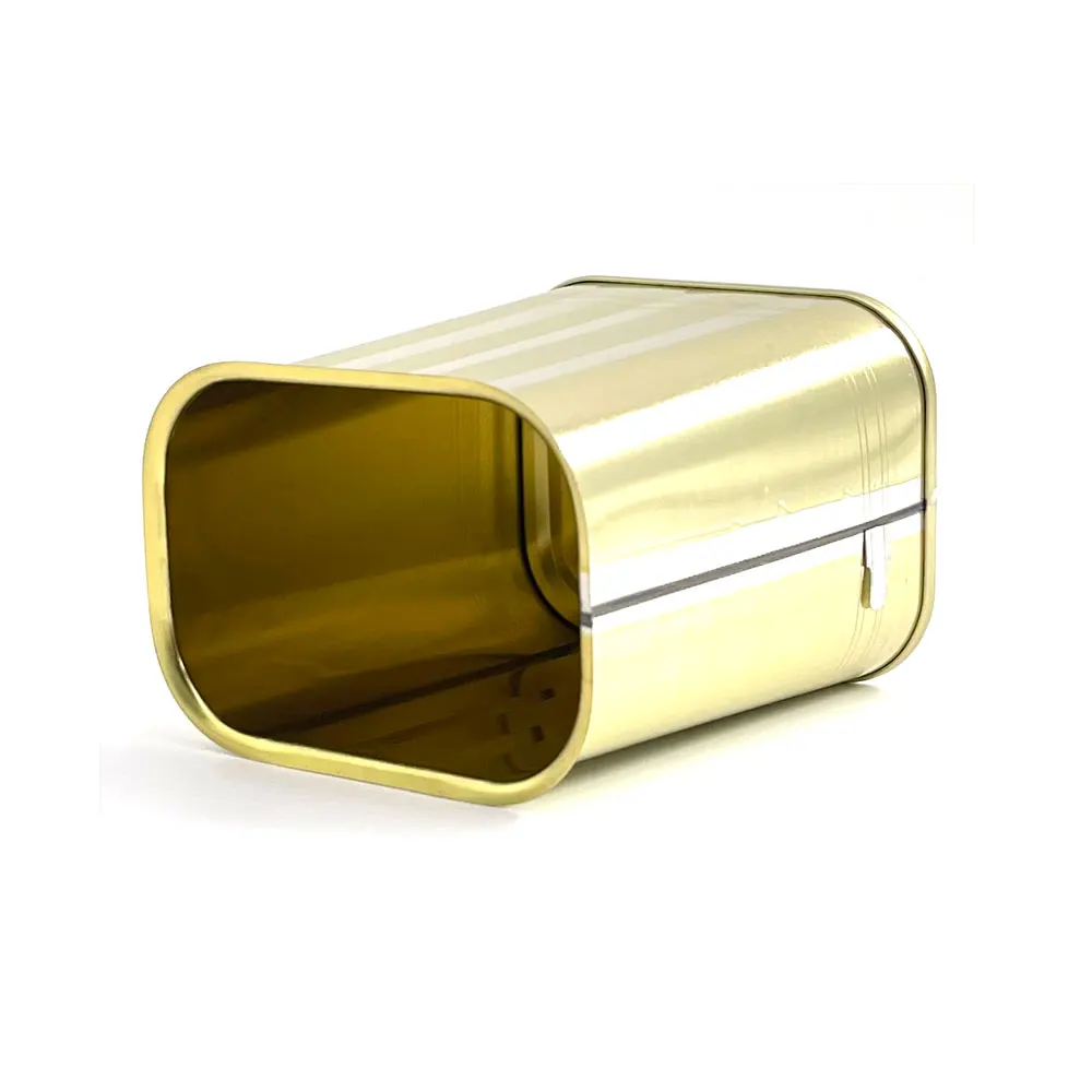 701# Recyclable Metal Empty Trapezoidal Tin Can for Meat Packaging