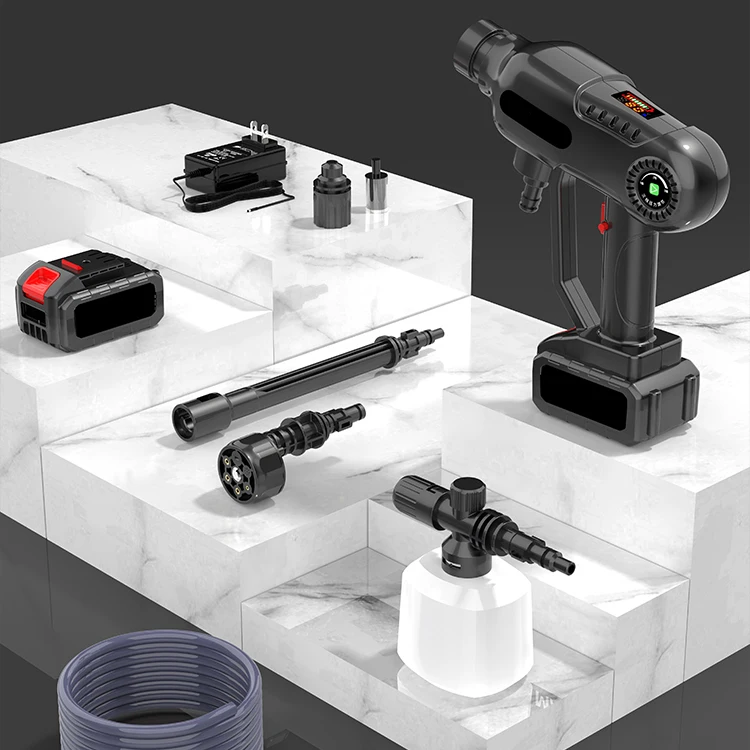 Hot Wireless High Pressure Car Washer Professional Spray Water Gun Rechargeable Battery Car Washing Machine for Auto Home Garden