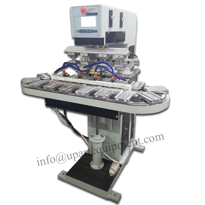 turntable 4 color pad printing machine for skateboard wheels