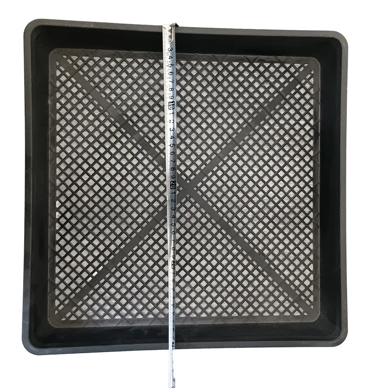 Manufacture Durable Black With Holes Vegetable Plant Seed Germination Growing Tray Seedling Trays Plastic Nursery Square Plastic
