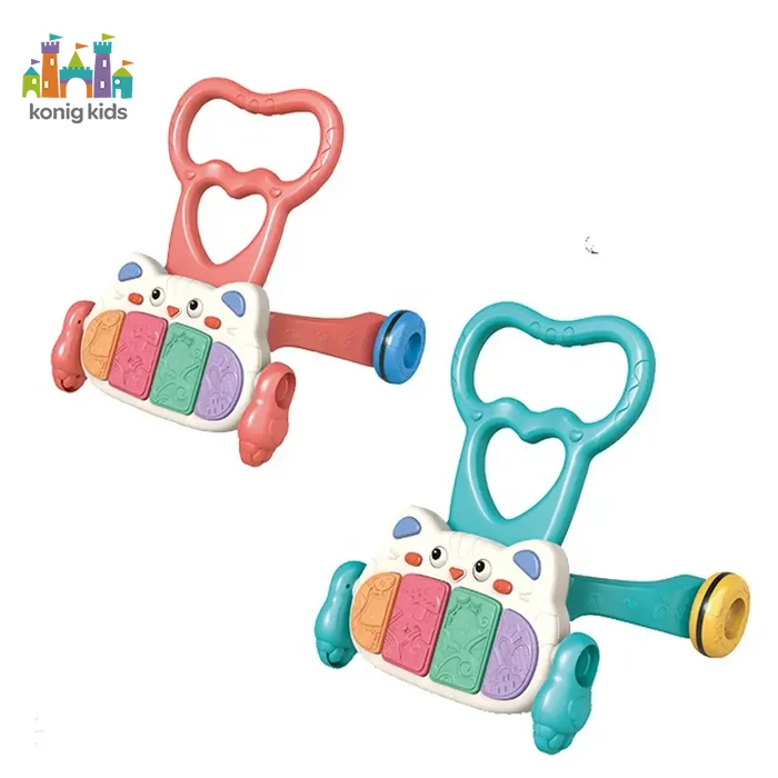 Konig Kids Wholesale Baby Learning Musical Walker Baby Stroller With Lights & Music Push Toys For Babies Learning To Walk