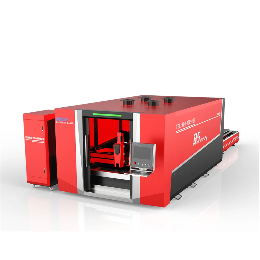 Heavy Duty Industry Metal Sheet Fiber Laser Cutting Machine Equipment with Protective Cover Exchange Platform