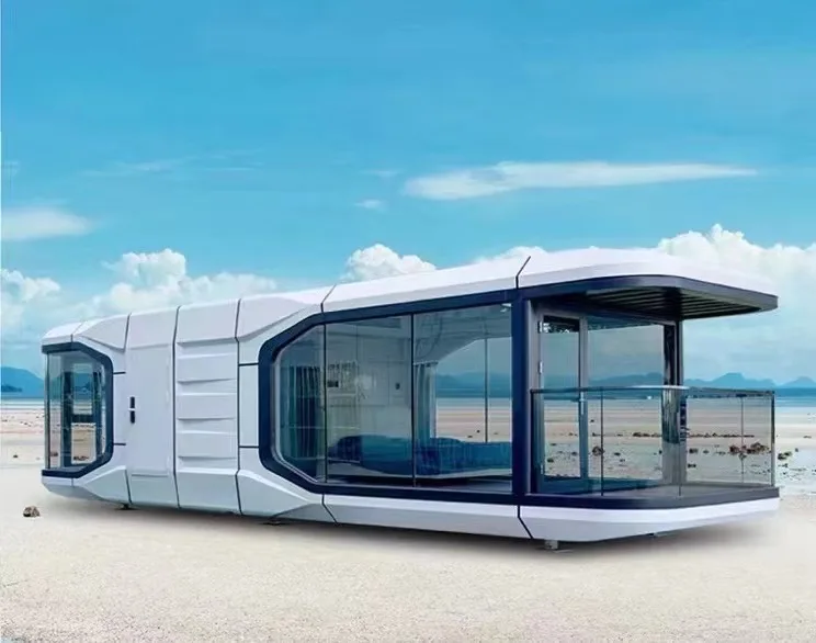 2024 Contemporary Lightweight Extendable Flat Pack space capsule House Prefab Living Room Space-Saving Sandwich Panel