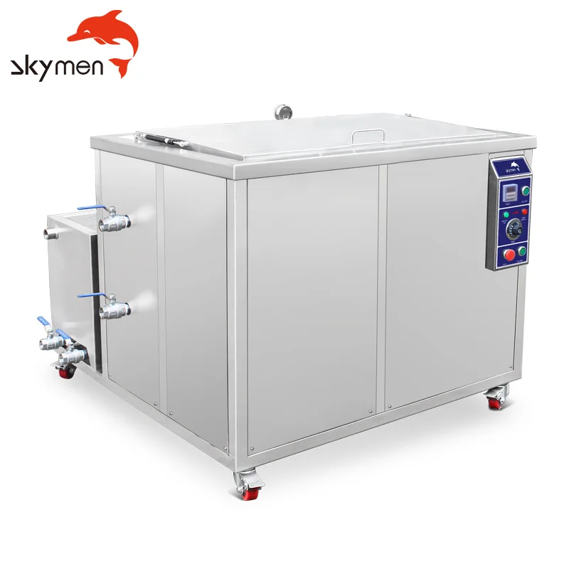 auto parts industrial hardware oil removing cleaning engine block cylinder ultrasonic cleaner recycle high efficiency