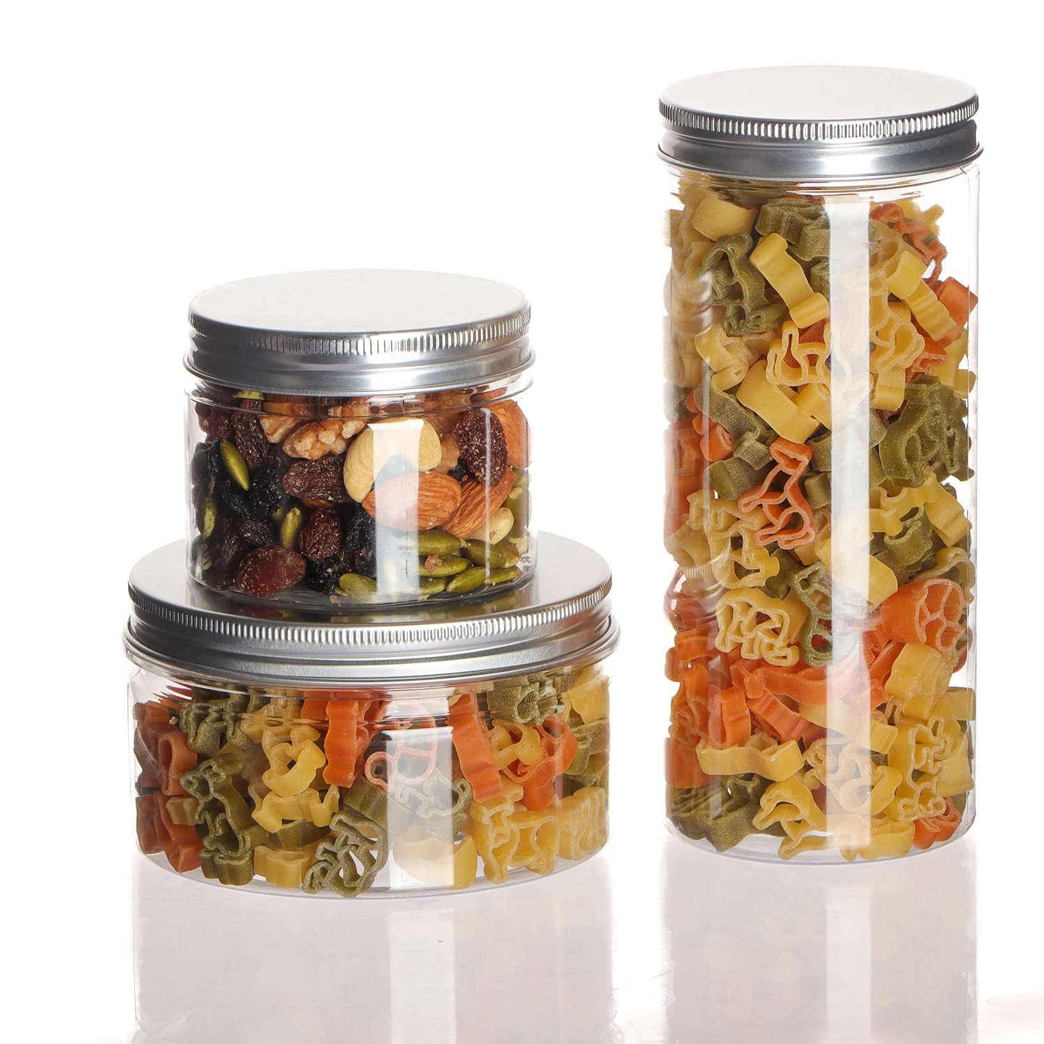 Wholesale Cosmetic Food Packaging 100Ml 150Ml 200Ml 250Ml 300Ml Amber Black Pet Plastic Cosmetic Cream Jar With White Black Lid