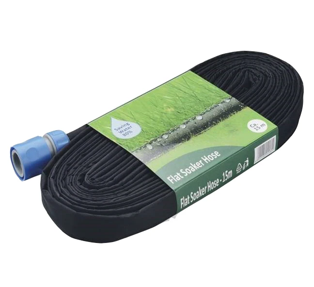 Flat Soaker Hose Irrigation System PVC Plastic Connector Black Water Garden Plastic Agriculture Farm Drip Irrigation Pipes for