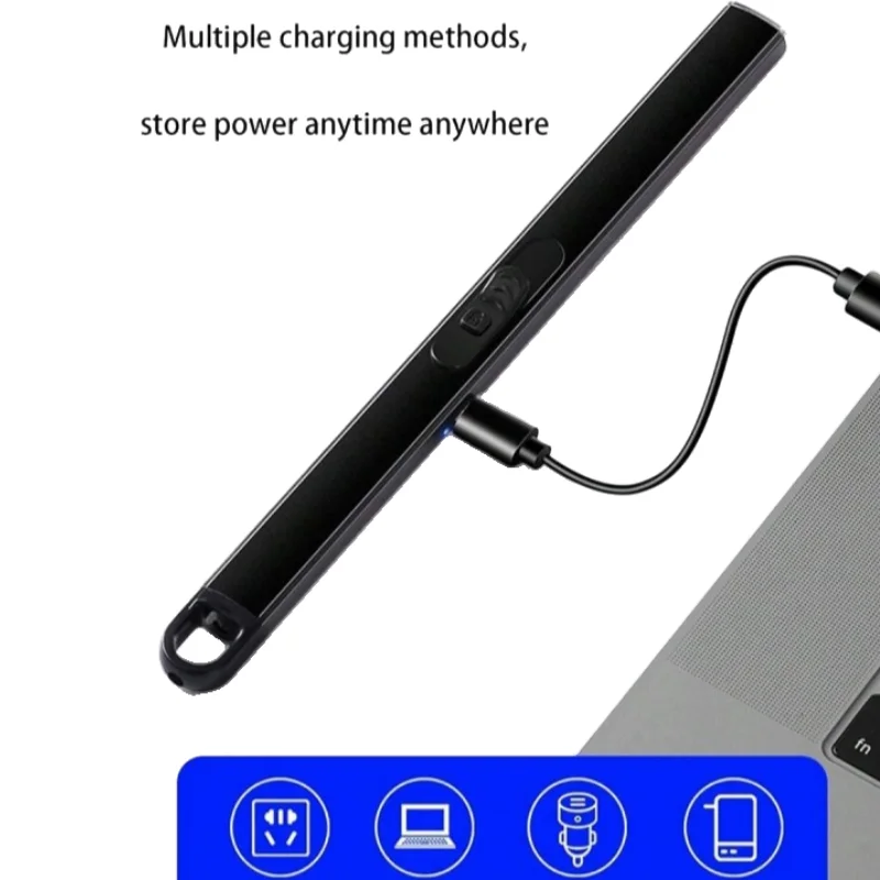 Custom USB Rechargeable Electronic Lighter Windproof Kitchen & Outdoor BBQ Gas Stove Igniter Sublimation Pulse Candle Gift