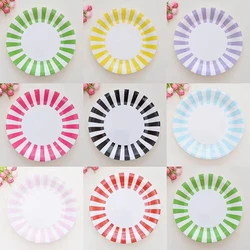 Colored Striped Paper Plates Round Paper Cake Plate Paper Disposable Tableware