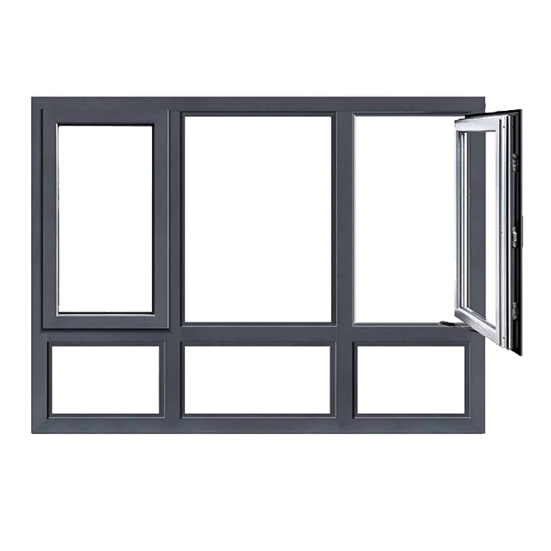 Hurricane Impact Window With Screen Window Insulation Triple Double Glazed Energy Efficient Aluminum Side Casement Glass Windows