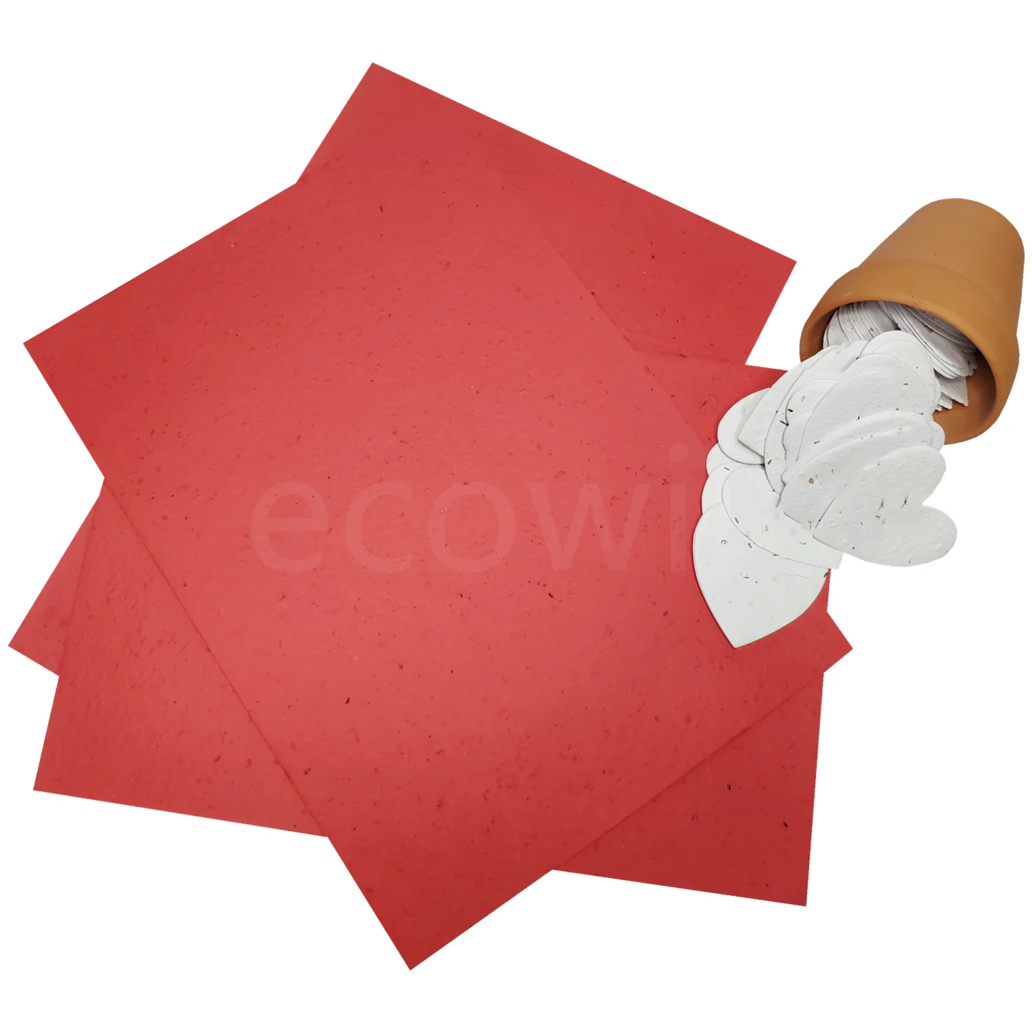 Red A4/A3/SRA3 Ecowill  Handmade Biodegradable  Plantable Wildflower  Seed  Paper Sheet
