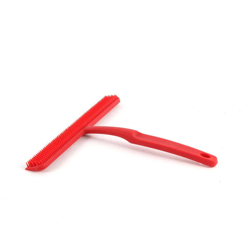 Auto tiger New dual -use multi -functional car interior T -silicone pet hair cleansing brush/glass scraper cleaning brush