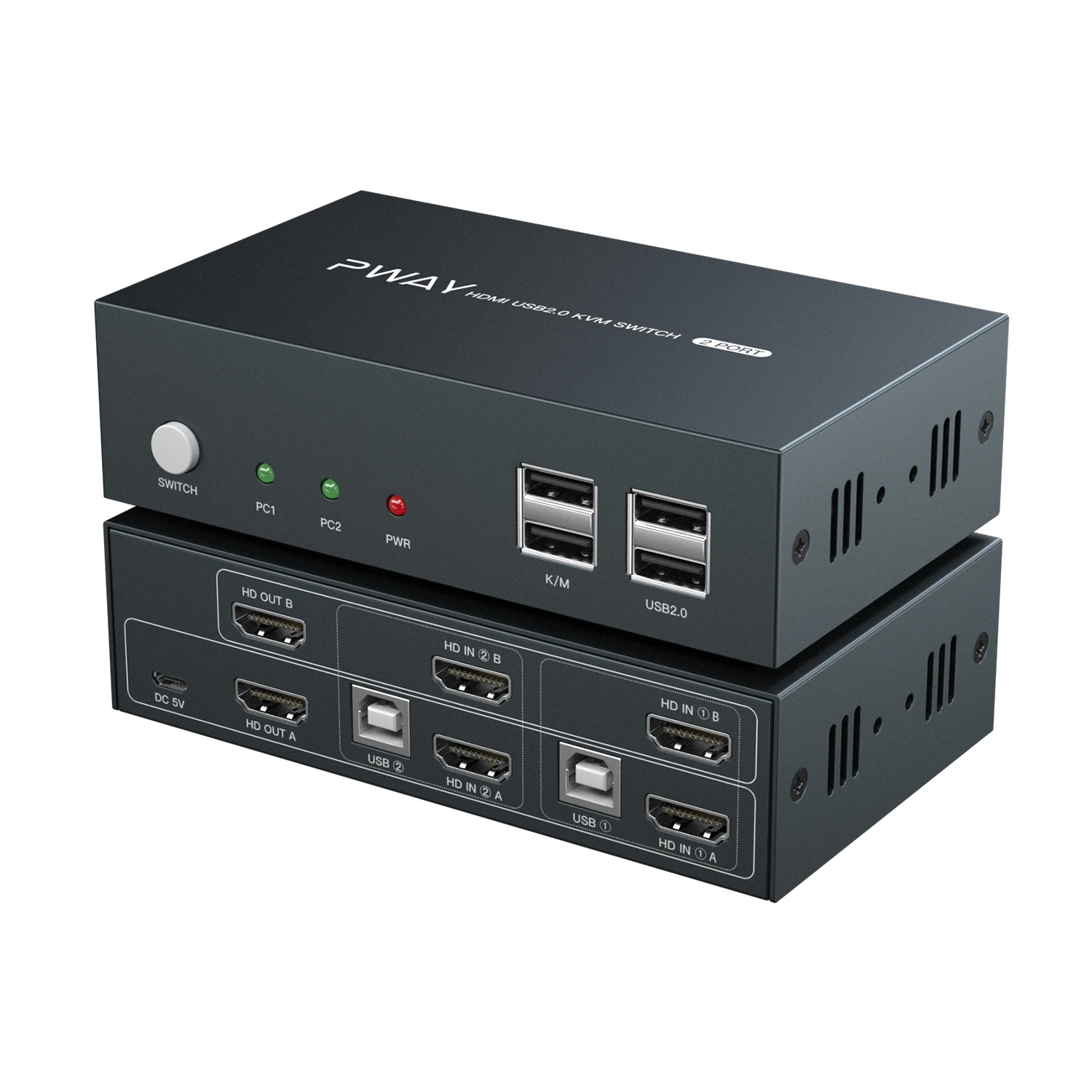 Dual Monitor Kvm Switch 2 Output Hdm i 2 Input Display Support  4K USB2.0 Switch Kvm