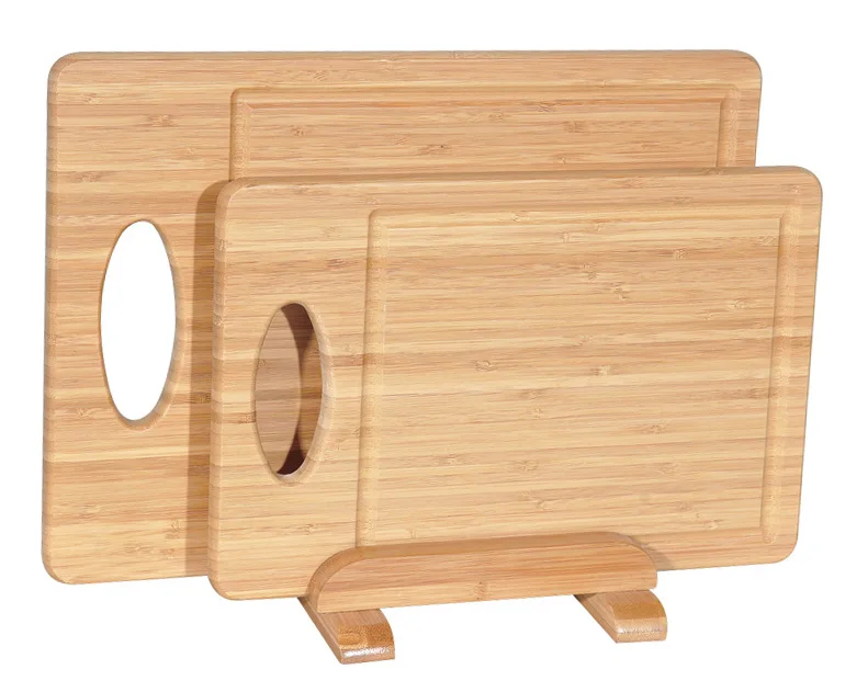 Kitchen cheese bamboo cutting board set