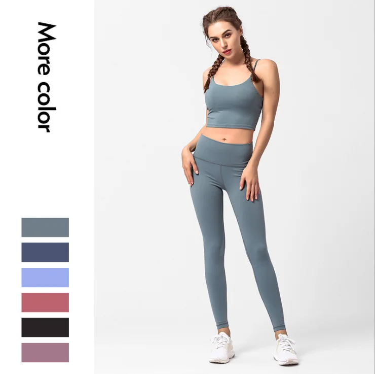 
Yoga Sets for Women 2 Piece Tracksuit Workout Outfits Sports Bra Set Squatproof Sportlegging Yoga Pilates Barre 