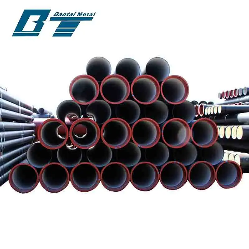 1400mm 1200mm 1000mm Top Quality ISO2531 Socket Spigot K7 K8 K9 Cement Lined Class C25 C30 C40 Ductile Cast Iron Dci Pipe