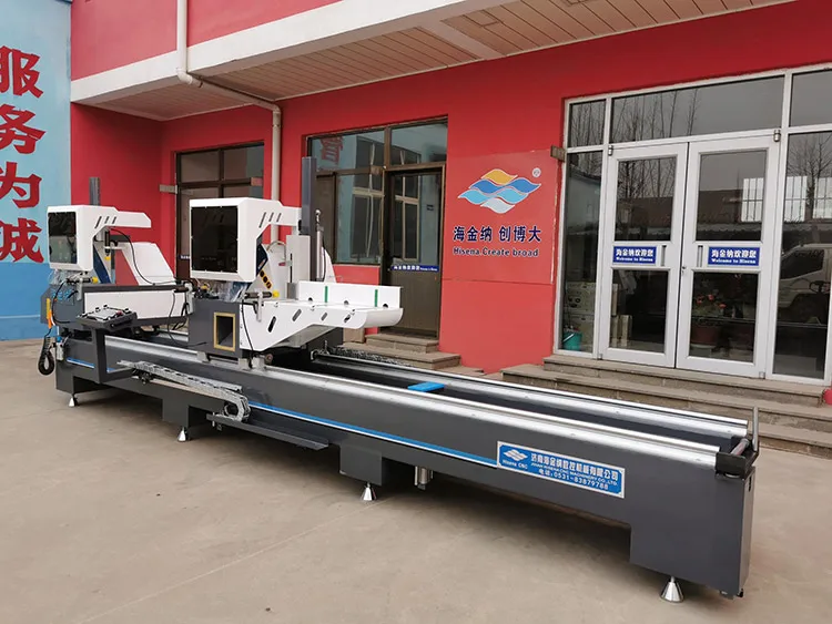 500mm disc thermal break windows aluminum profile cutting machine cnc double head miter saw