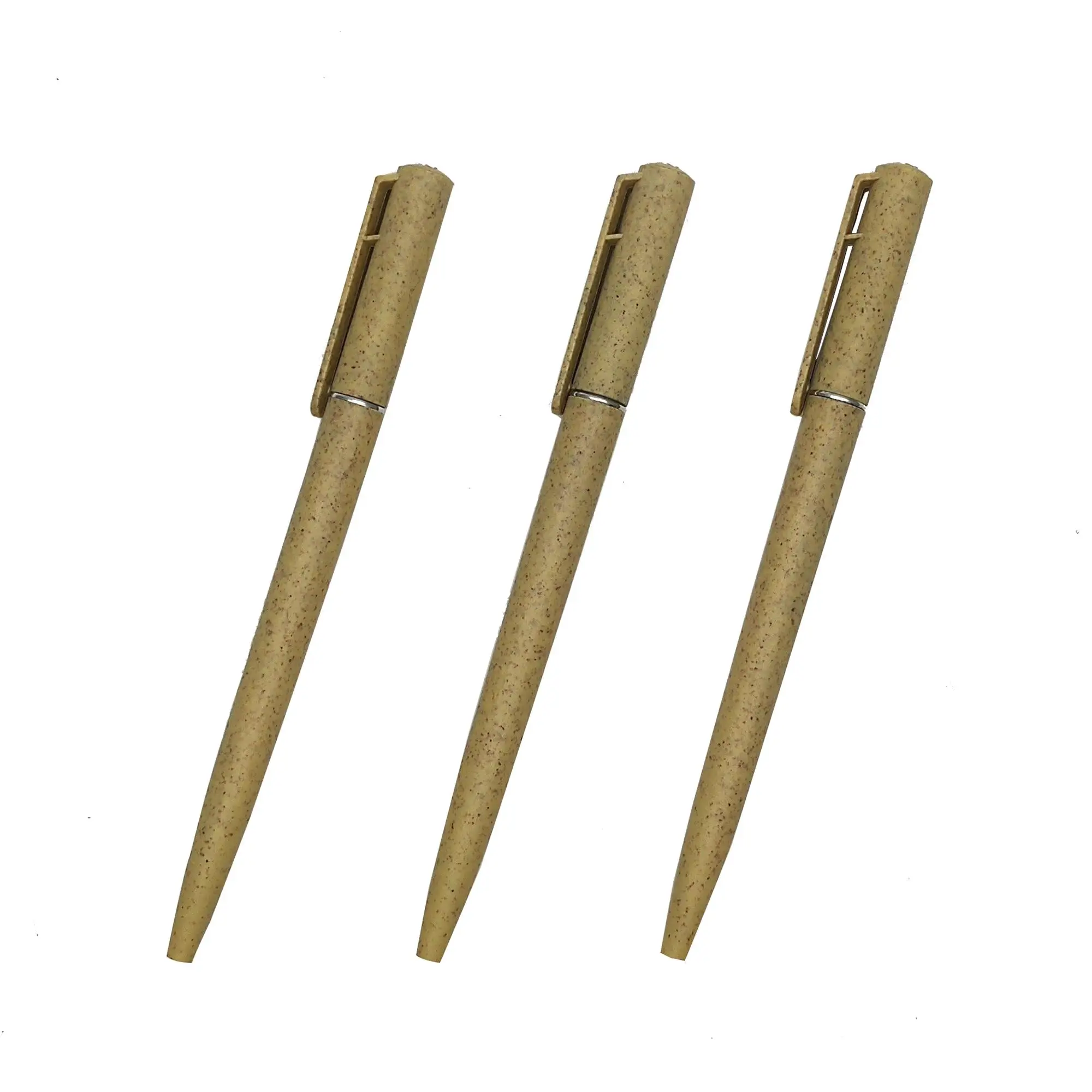 Eco Friendly Wheat Straw/Bamboo Fiber Material Degradable Ball Point Pen