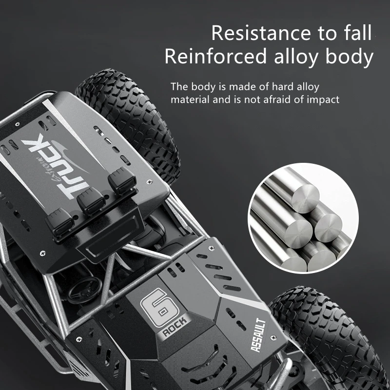 Сплав RC автомобиль 10км/ч 2WD пульт дистанционного управления высокая скорость транспортного средства 2 4 ГГц электрические игрушки Monster Truck Багги внедорожник широкие для маленьких мальчиков