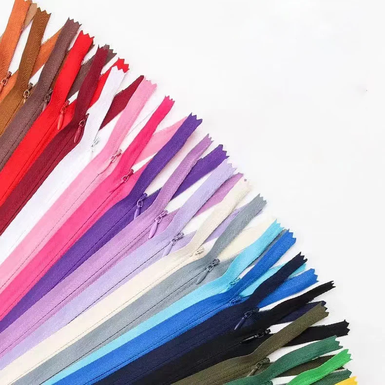 Factory direct rainbow zipper can be invisible to hide teeth clothing backpack invisible zipper