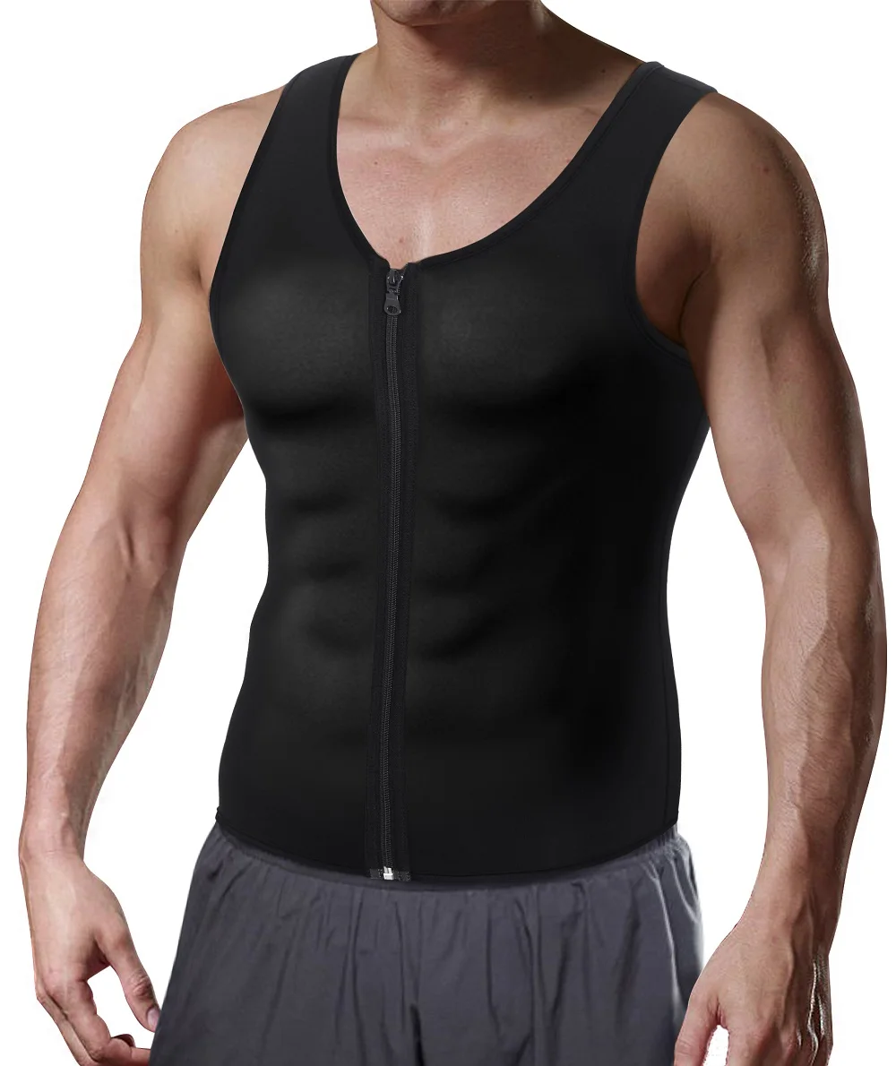 Sauna Mens Tank Top 5 Times Sweat Sauna Vest Slimming Body Shaper Hot Neoprene Sauna Suits For Men